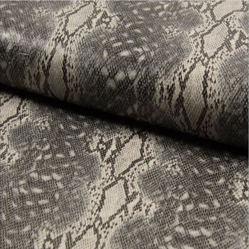 Kunstleder - animal print - hellgrau